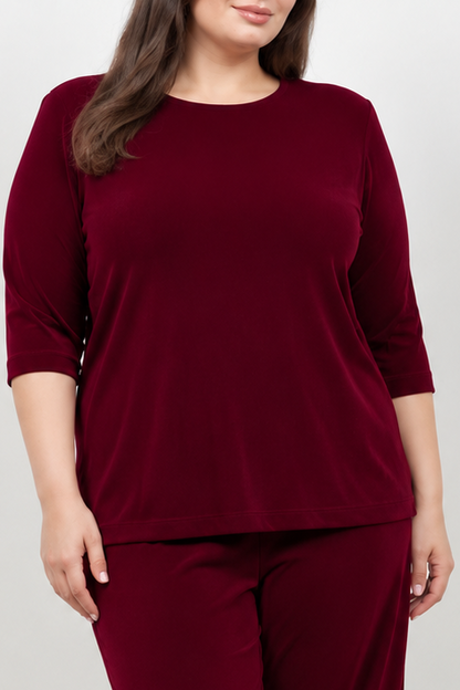 Vikki Vi Classic Shiraz 3/4 Sleeve Top