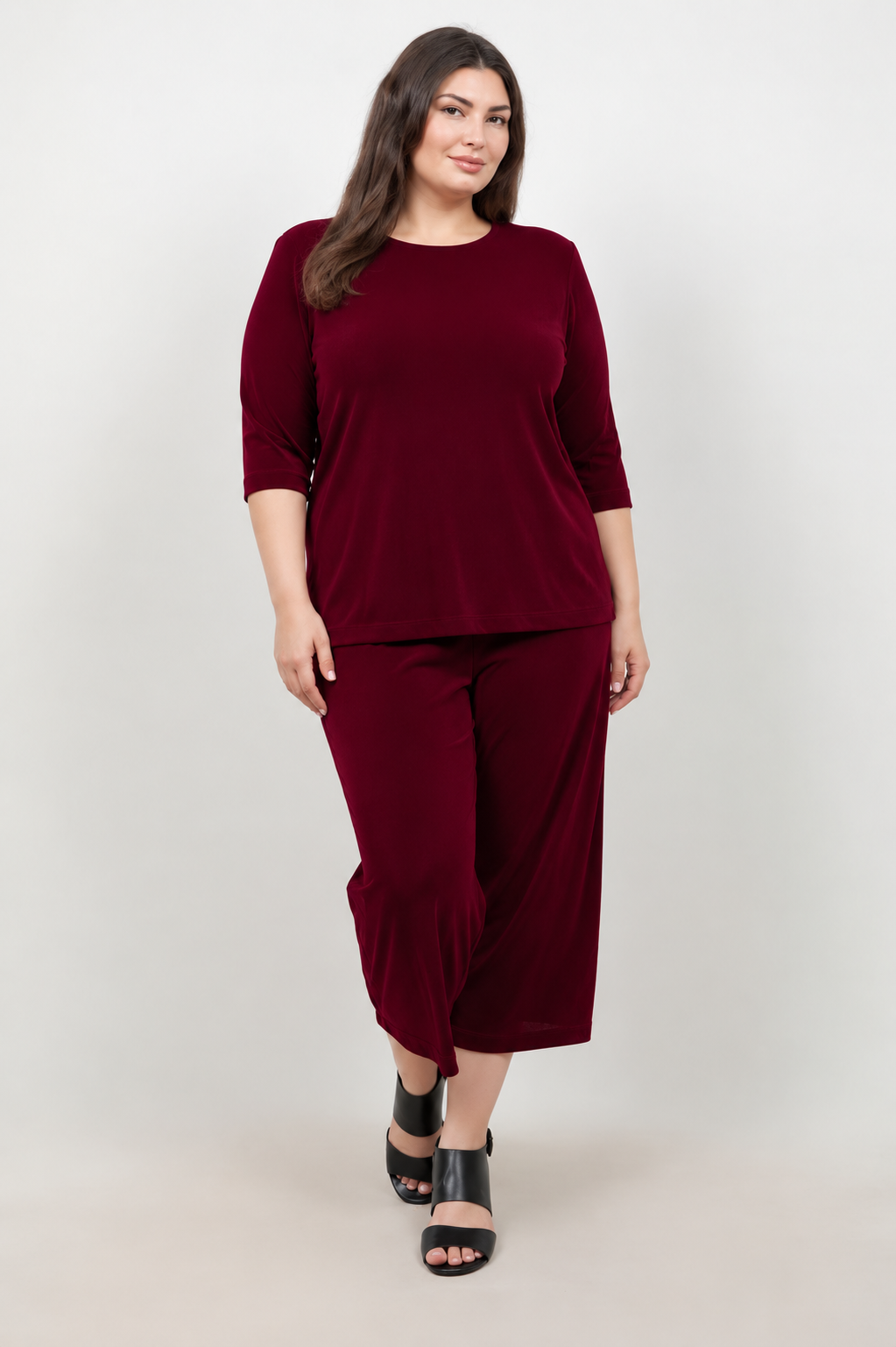 Vikki Vi Classic Shiraz 3/4 Sleeve Top