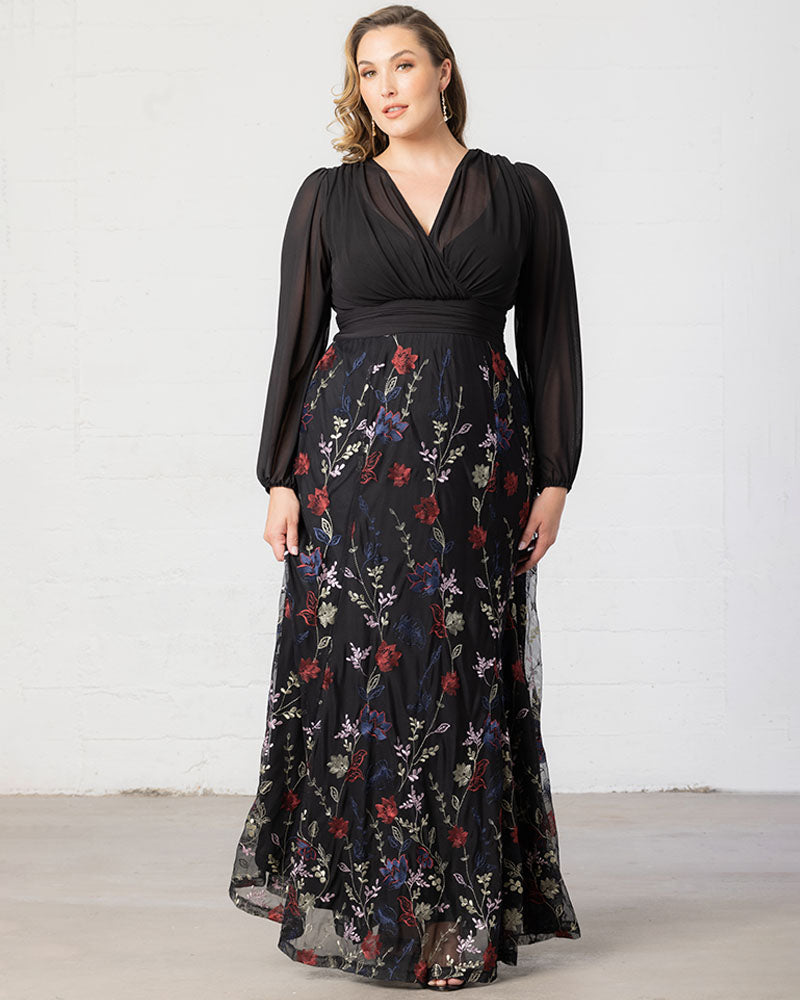 Dresses Isabella Embroidered Mesh Gown