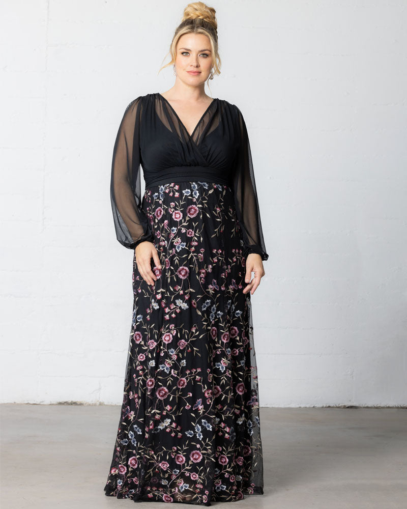 Dresses Isabella Embroidered Mesh Gown