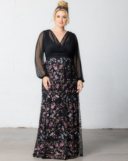 Dresses Isabella Embroidered Mesh Gown