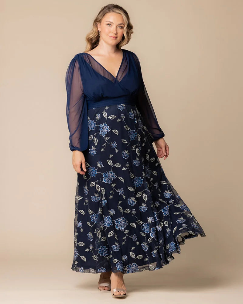 Dresses Isabella Embroidered Mesh Gown