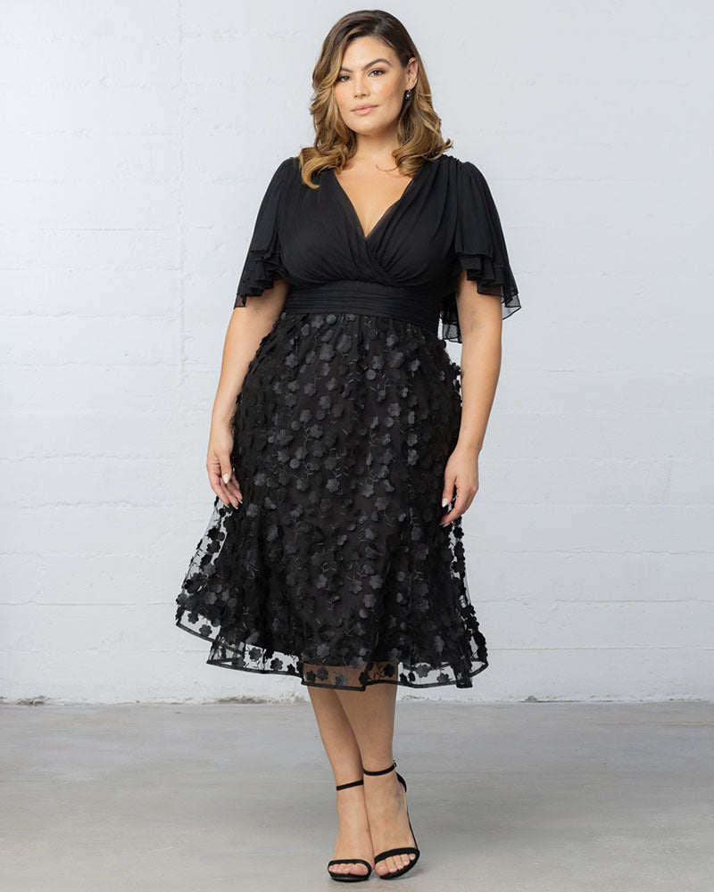 Dresses Pretty Petals Mesh Cocktail Dress