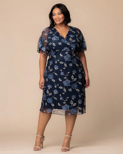 Dresses Sonnet Embroidered Midi Cocktail Dress