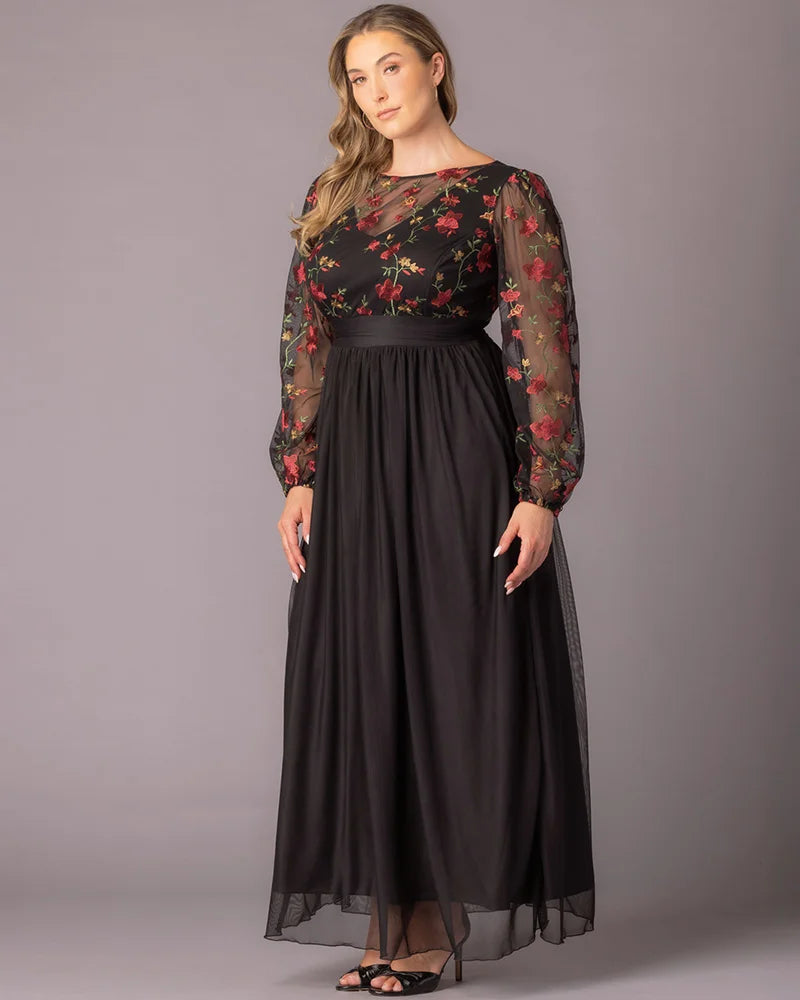 Eternal Embroidered Bodice Evening Gown