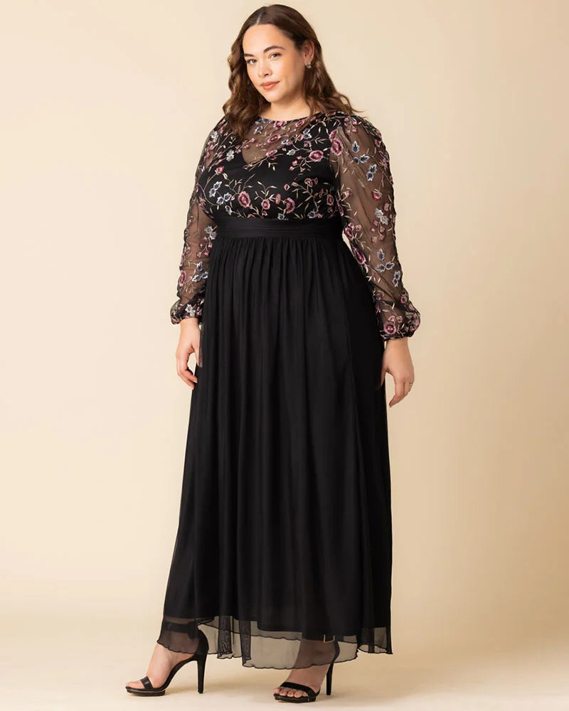 Eternal Embroidered Bodice Evening Gown