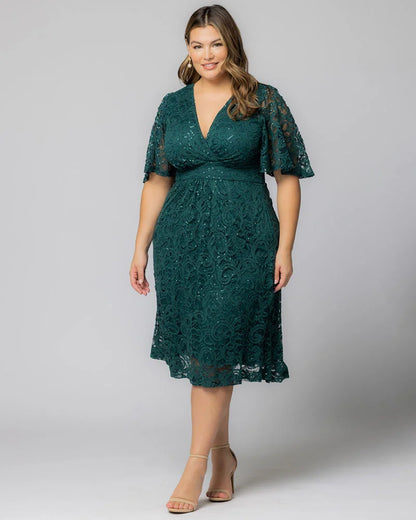 Dresses Starry Sequined Lace Cocktail Dress