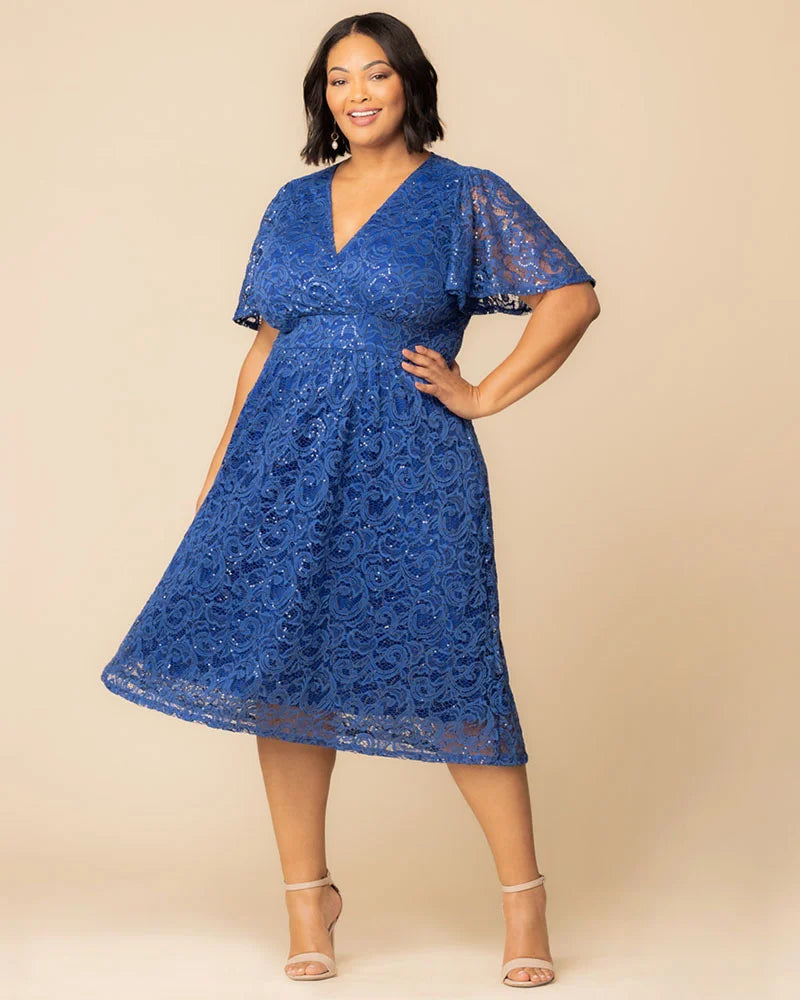 Dresses Starry Sequined Lace Cocktail Dress