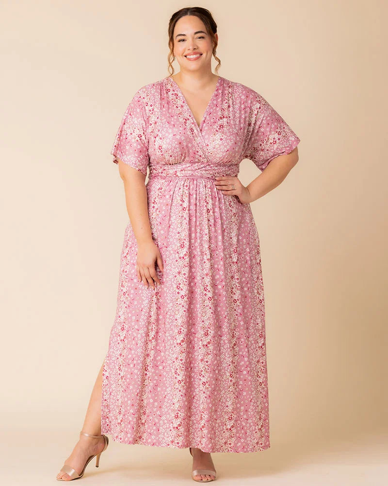 kiyonna vienna maxi dress Kiyonna Women's Plus Size Vienna Kimono Sleeve Long Maxi Dress, 2X