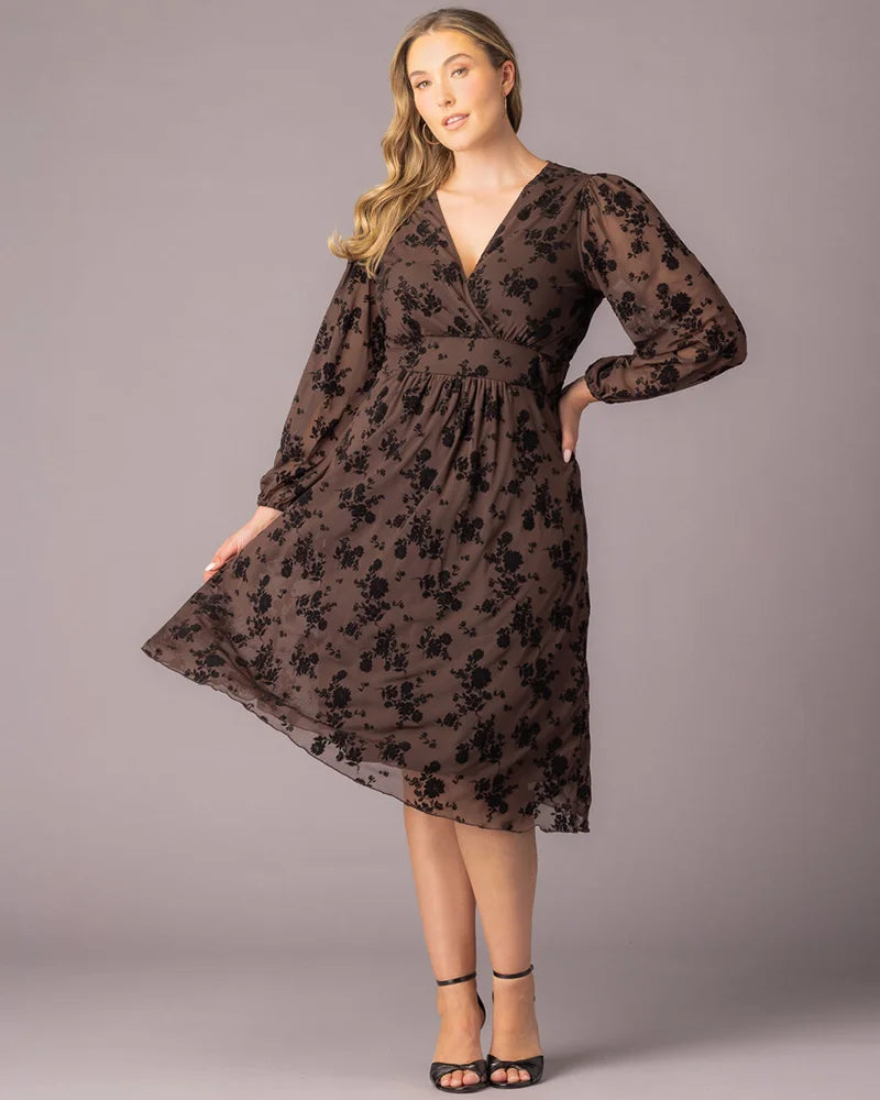 Melanie Mesh Midi Cocktail Dress