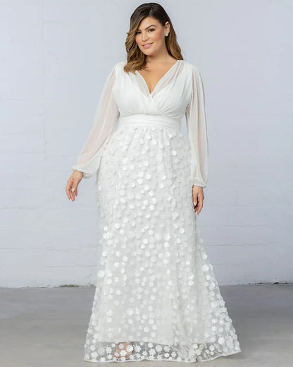 Enchanted Garden Long Sleeve Wedding Gown