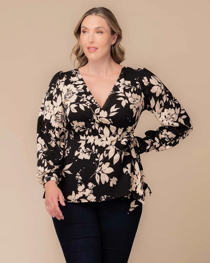 Tops Natasha Long Sleeve Wrap Top
