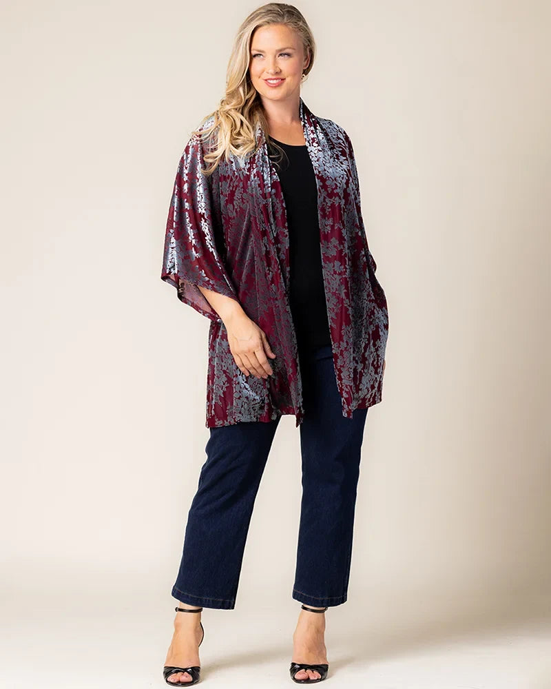 Tops Dahlia Velvet Duster
