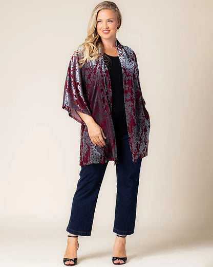 Tops Dahlia Velvet Duster