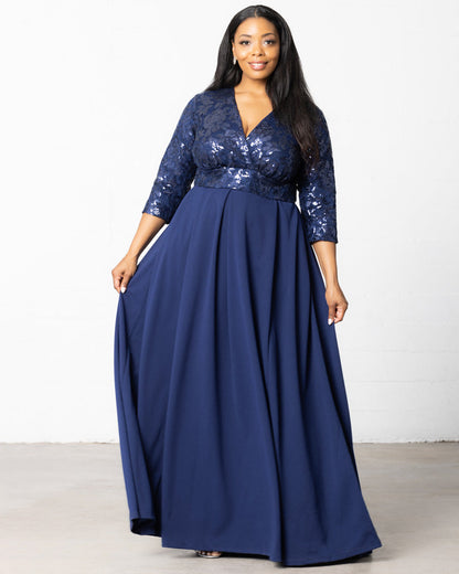 Dresses Paris Pleated Sequin Gown
