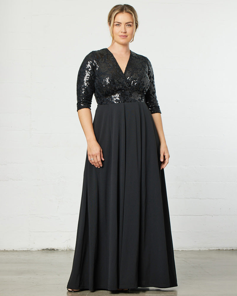 Dresses Paris Pleated Sequin Gown