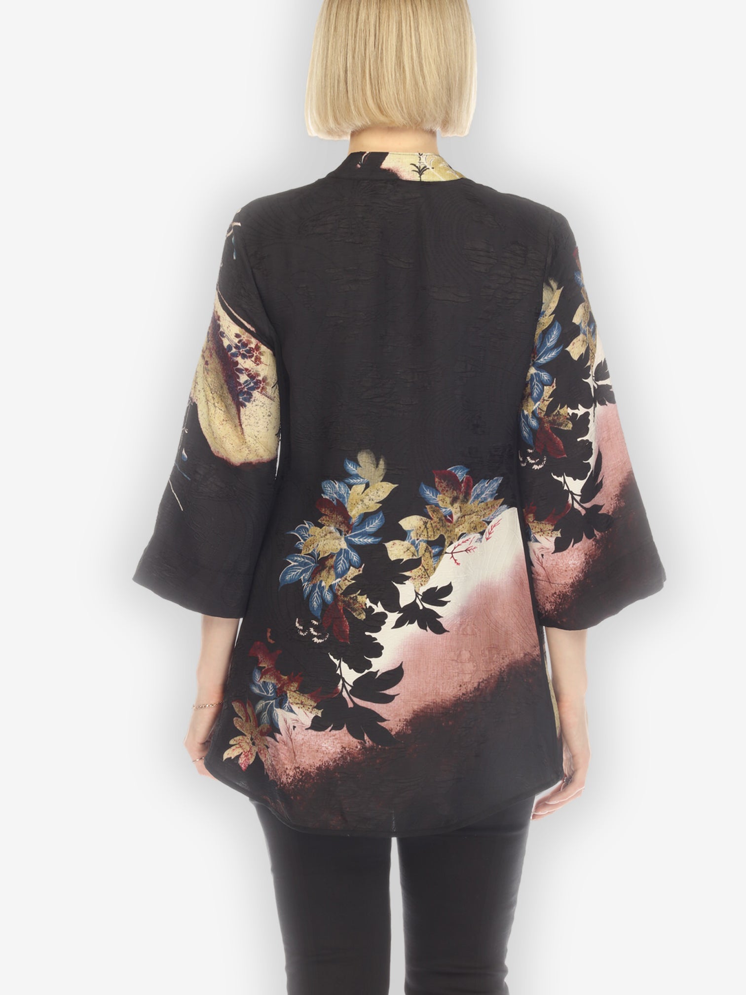 Tummy Tuck Blouse Butterfly Landscape Placement Blouse