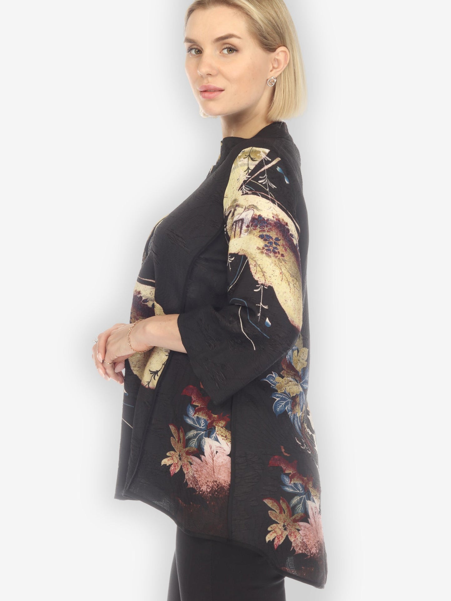 Tummy Tuck Blouse Butterfly Landscape Placement Blouse