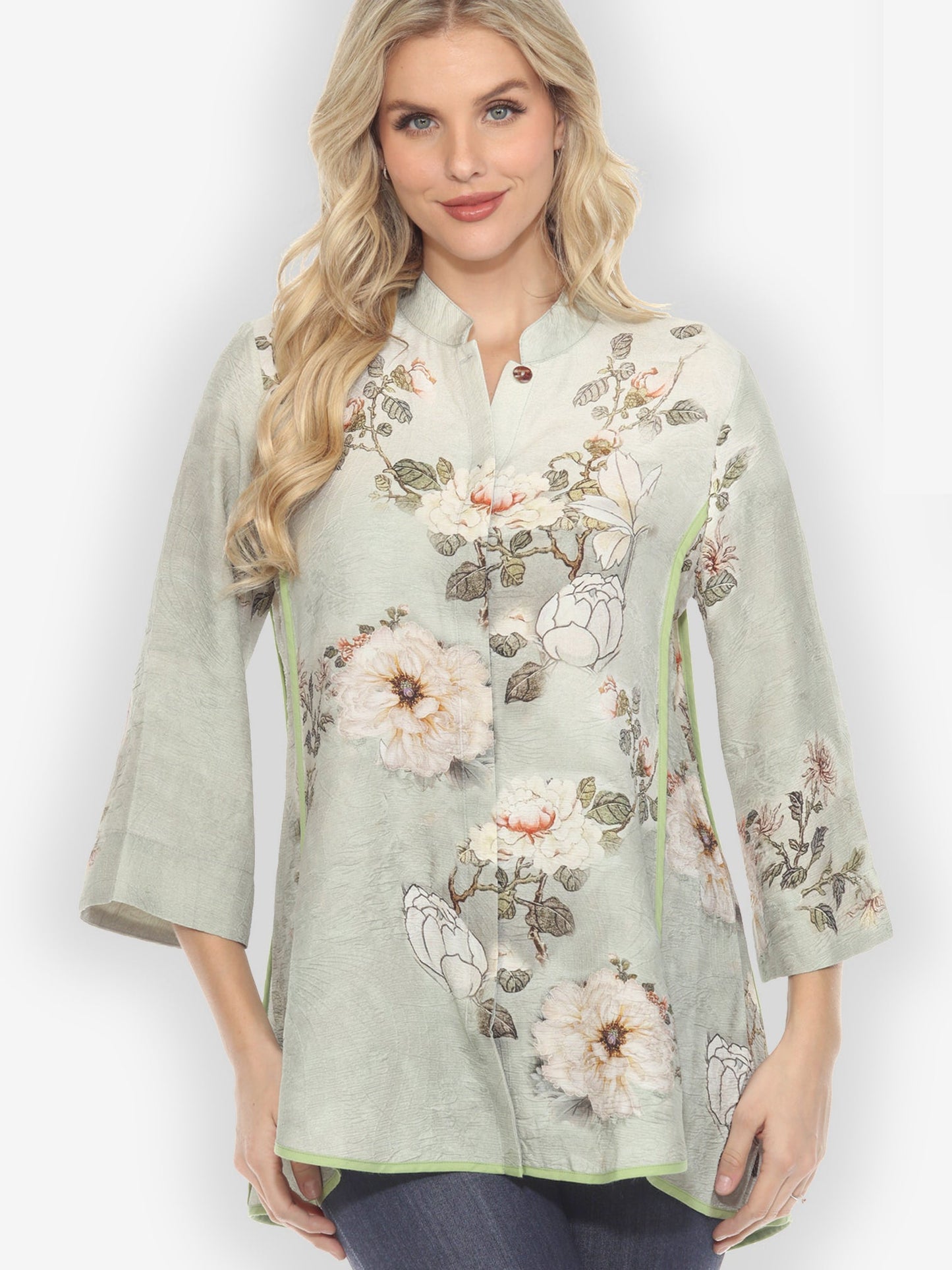 Jackets Baby White Peony Tummy Tuck Shirt