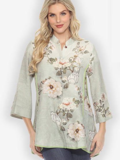 Jackets Baby White Peony Tummy Tuck Shirt