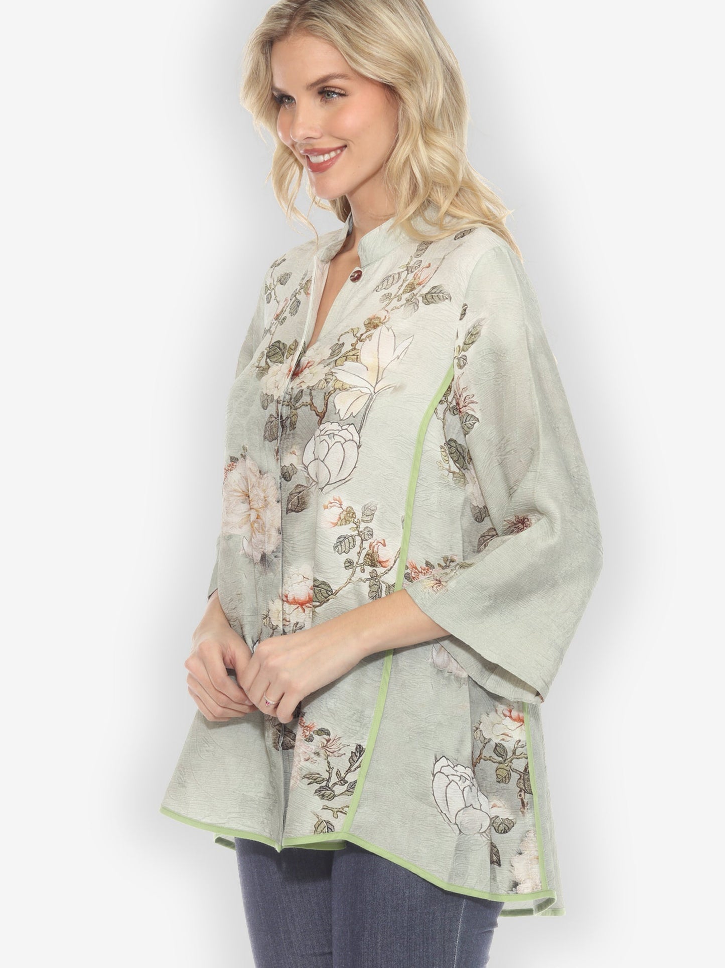 Jackets Baby White Peony Tummy Tuck Shirt