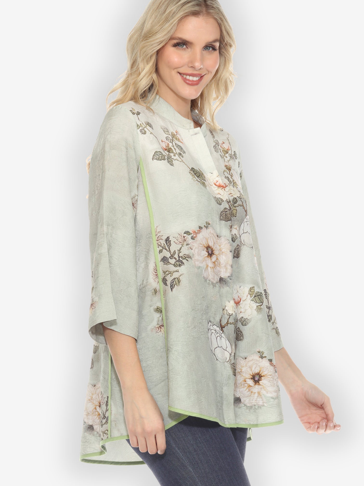 Jackets Baby White Peony Tummy Tuck Shirt