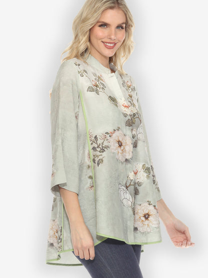 Jackets Baby White Peony Tummy Tuck Shirt