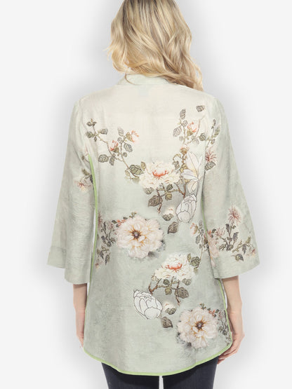 Jackets Baby White Peony Tummy Tuck Shirt
