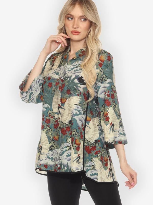 Crane in Jungle Tummy Tuck Shirt