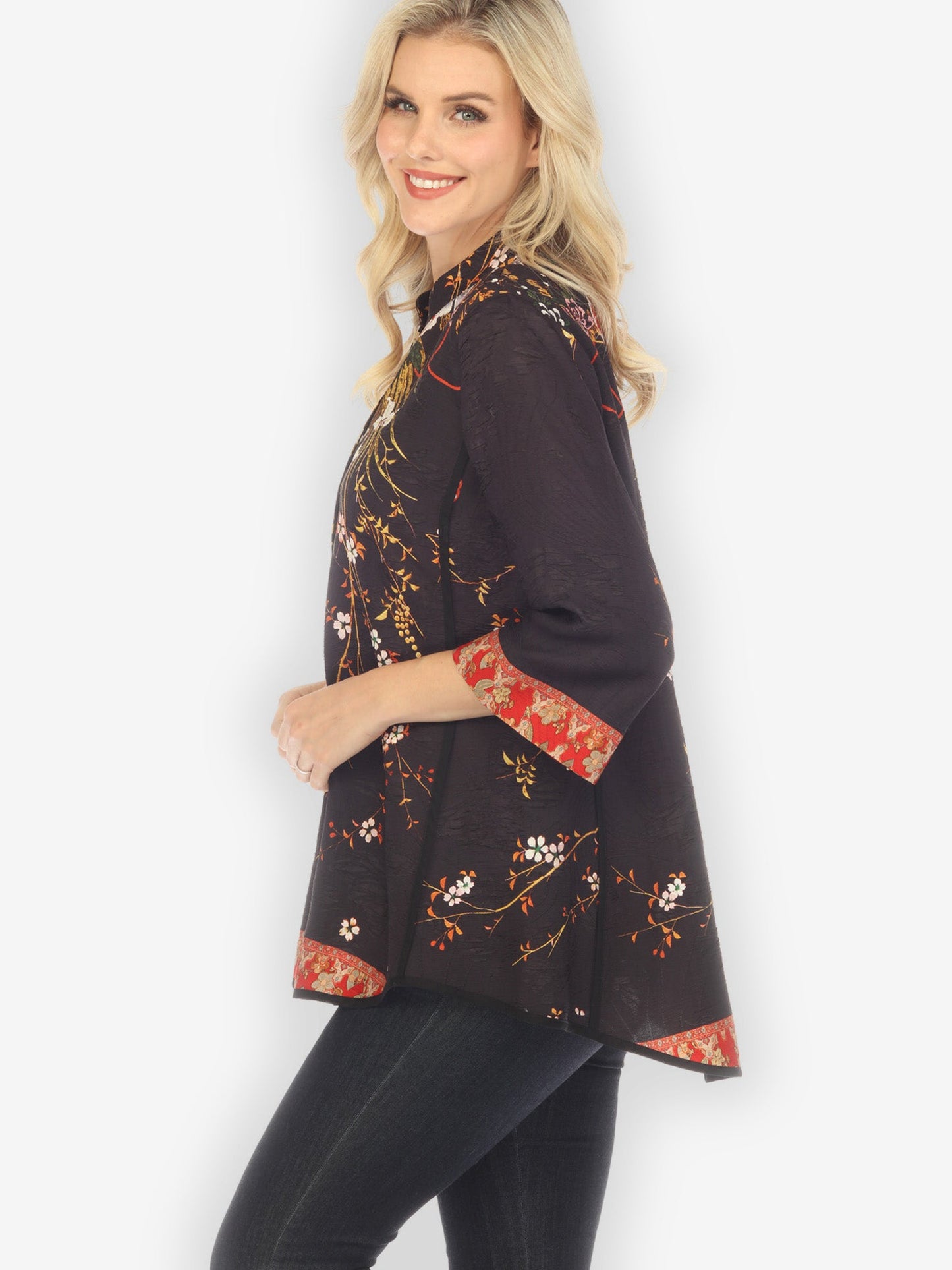 Jackets Blossom Flowers Tummy Tuck Shirt