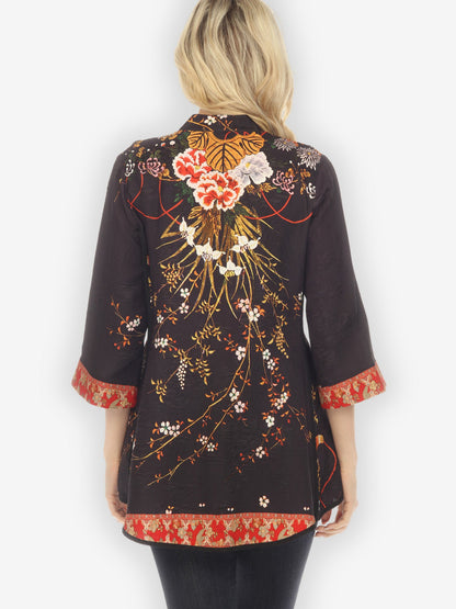 Jackets Blossom Flowers Tummy Tuck Shirt