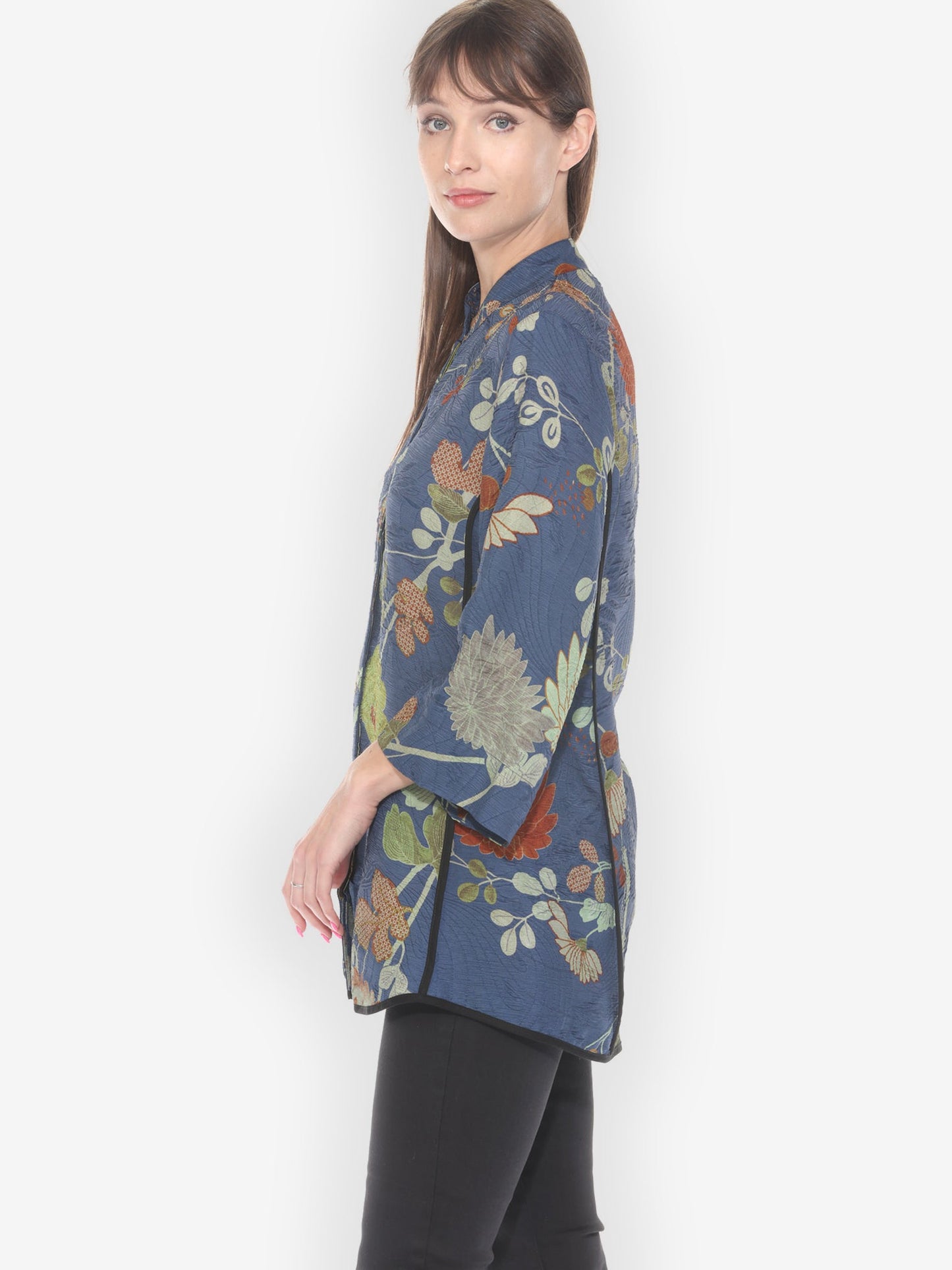Tummy Tuck Shirt Garden in Blue Tummy Tuck Shirt