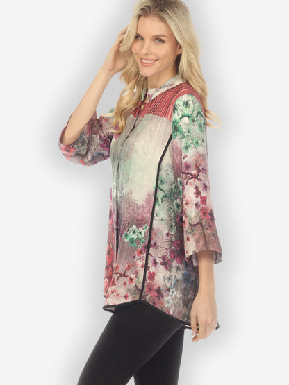 Jackets Joy Bloom Border Red Tummy Tuck Shirt