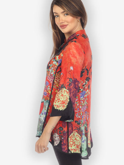 Jackets Landscape Mono Tree Silk Blouse