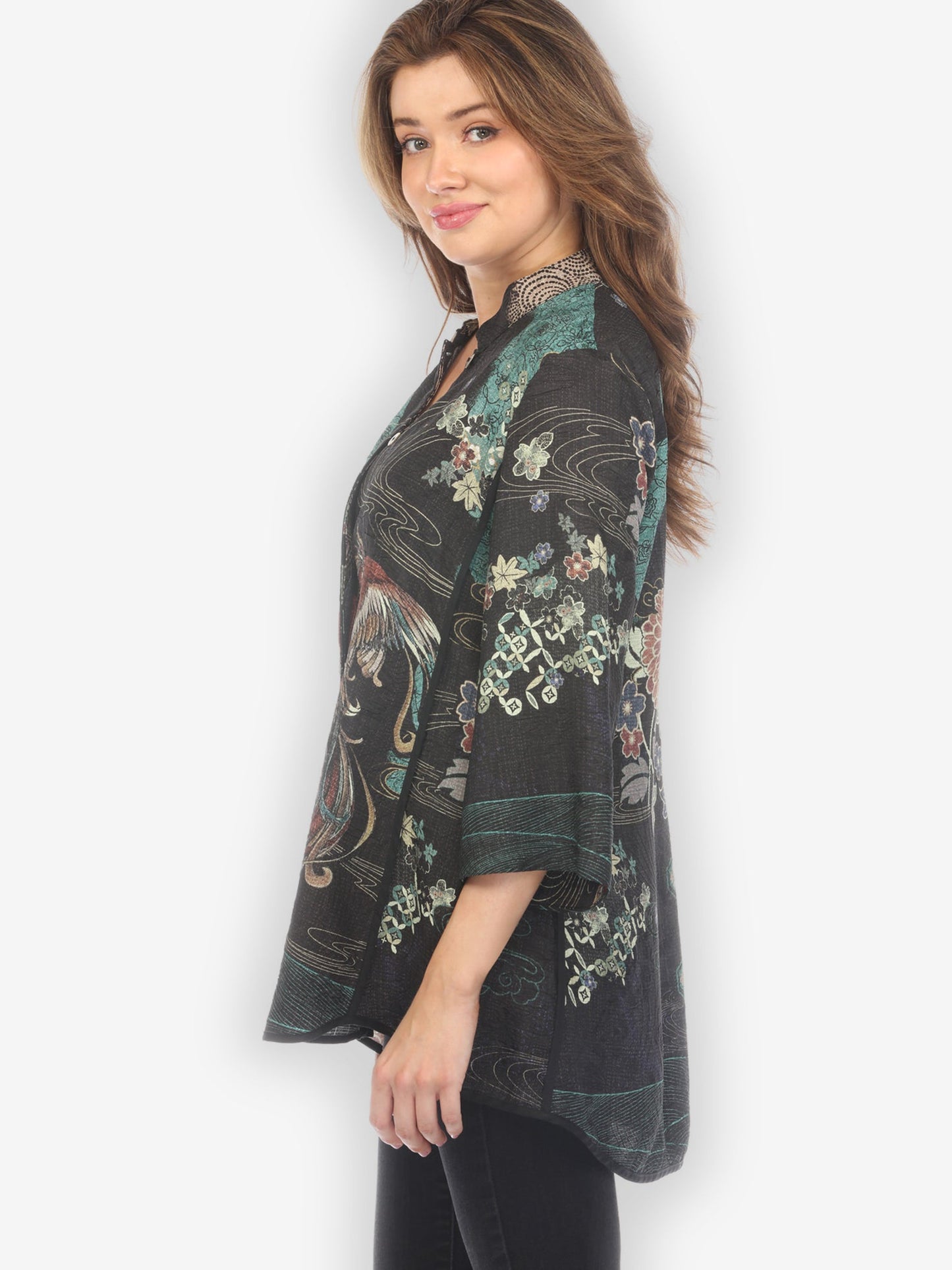 Jackets Phoenix in Turquoise Tummy Tuck Shirt