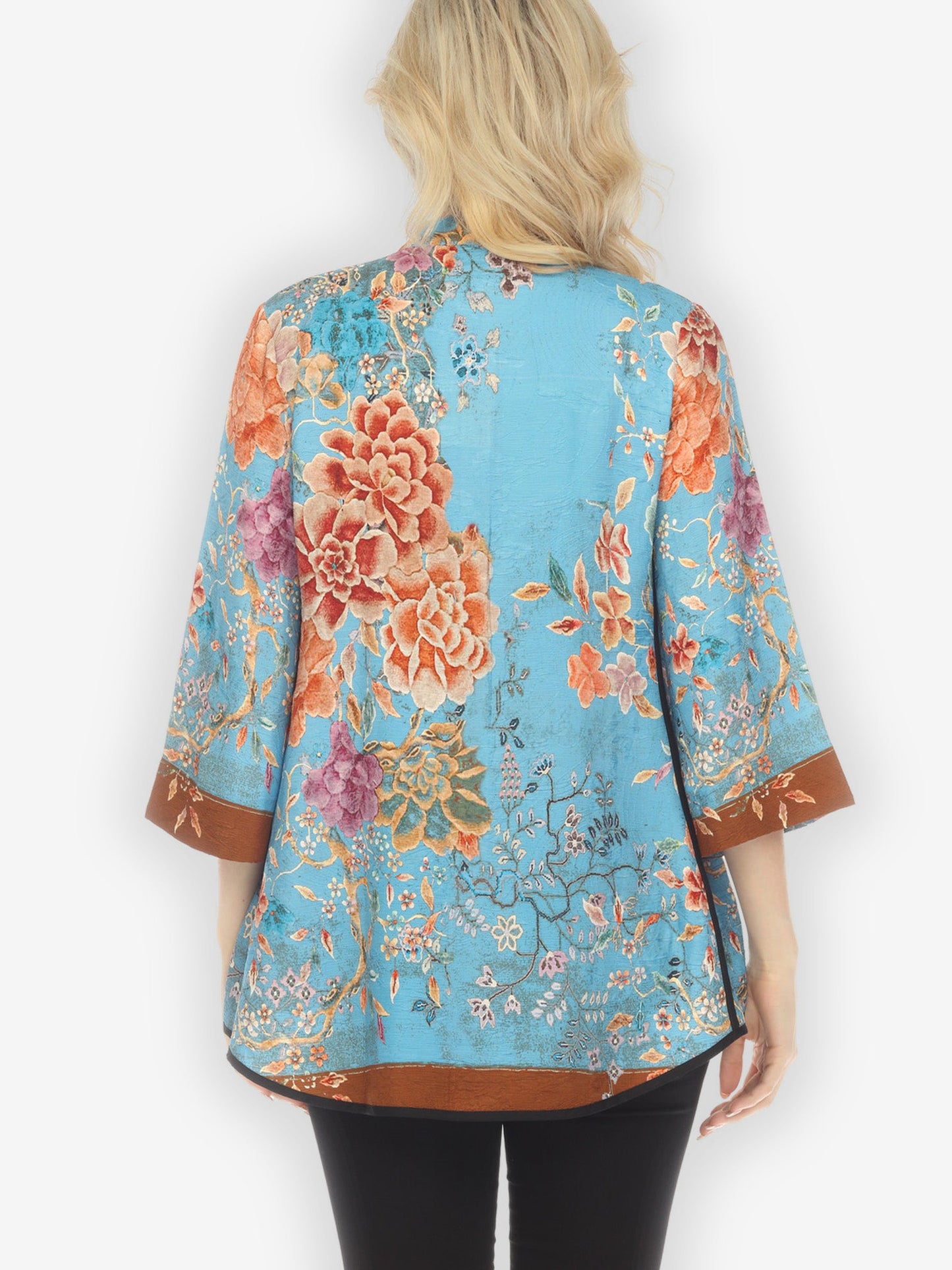 Jackets Queenly Radiant Charm in Blue Tummy Tuck Shirt