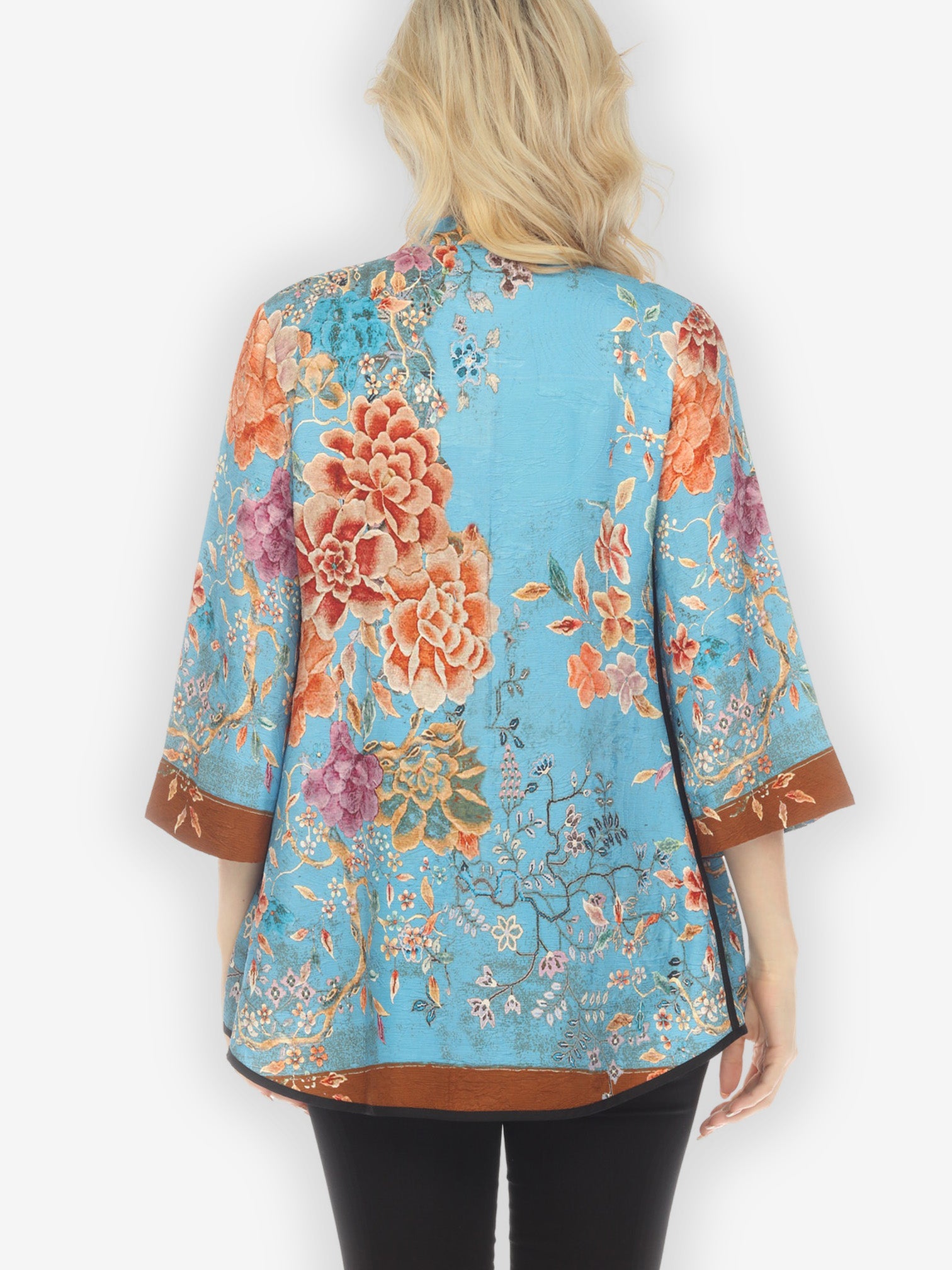 Jackets Queenly Radiant Charm in Blue Tummy Tuck Shirt