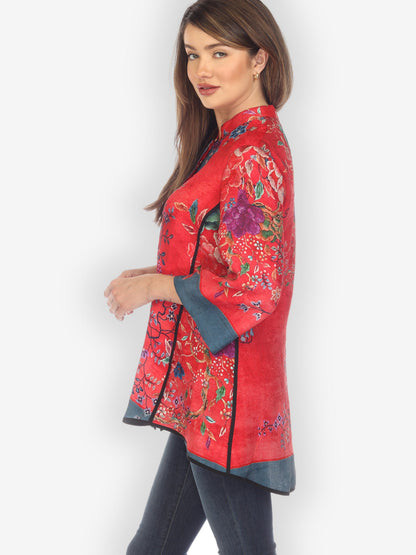 Jackets Queenly Radiant Charm Red Blouse