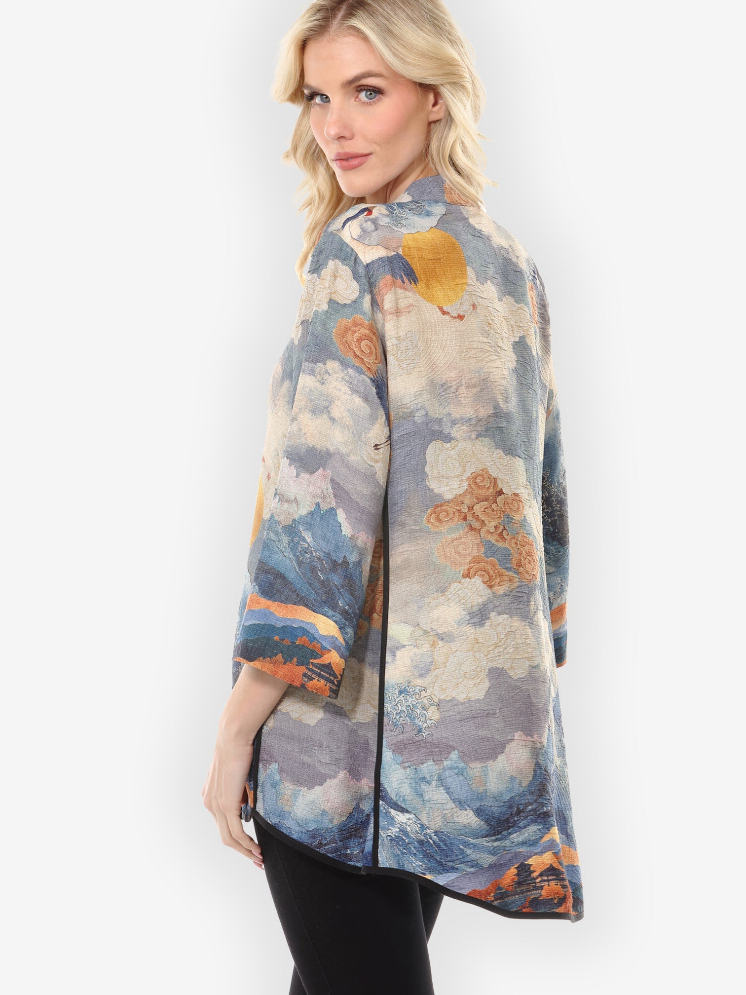 Tummy Tuck Shirt Sun Crane in Blue Colorway Tummy Tuck Shirt