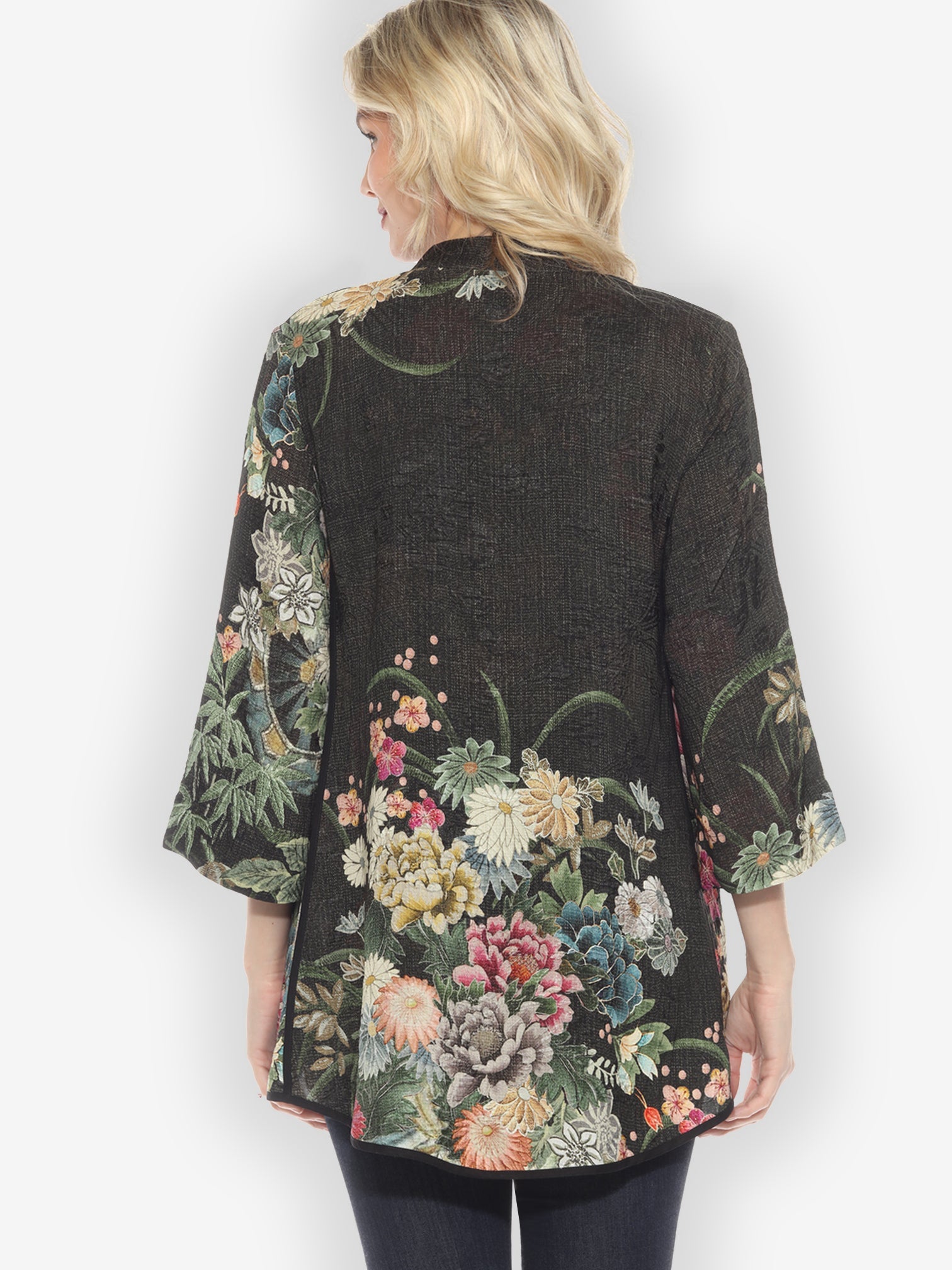 Jackets Vintage Flowers in Black Tummy Tuck Shirt