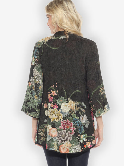 Jackets Vintage Flowers in Black Tummy Tuck Shirt