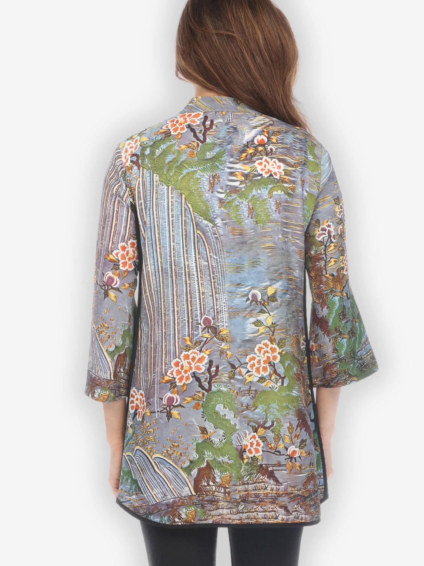 Jackets Waterfall and Flowers Tummy Tuck Shirt