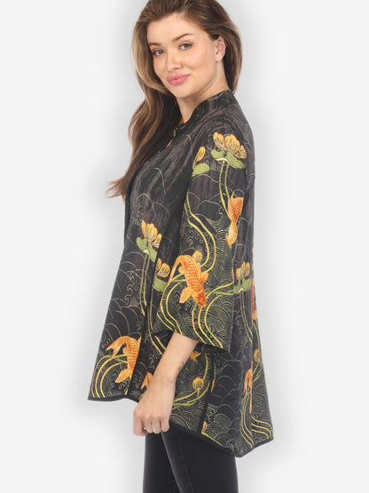 Jackets Water Lily Koi Tummy Tuck Shirt