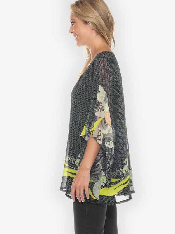 Ocean Wave Royal Lime Tunic with lining