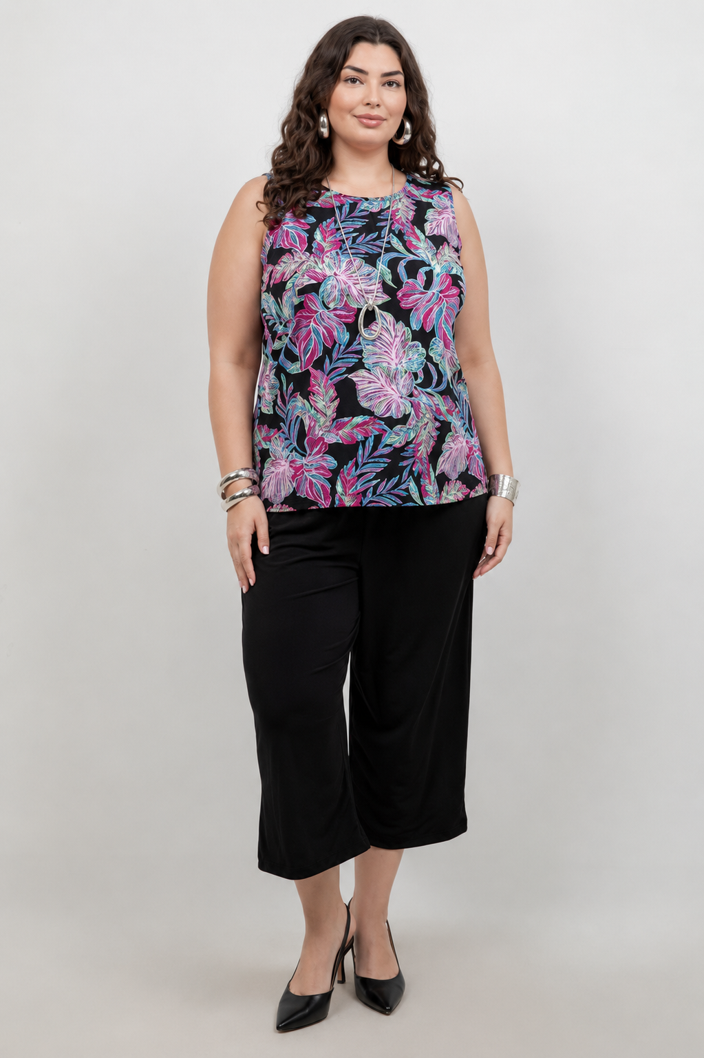 Vikki Vi Jersey Tropical Nights Tank