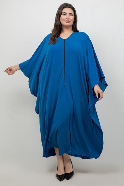 Dresses Vikki Vi Jersey Azure Zip Front Caftan