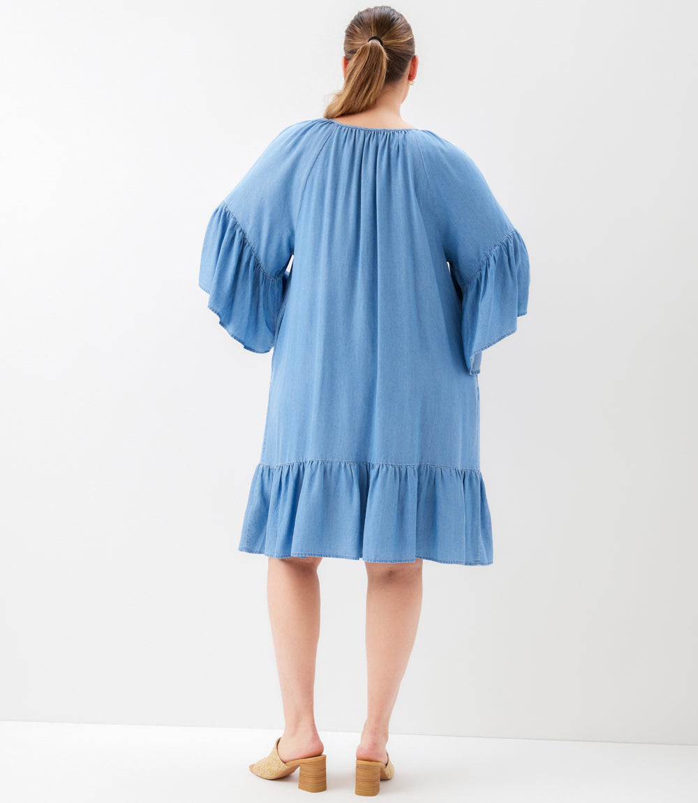 dress Plus Size Ruffle Hem Dress