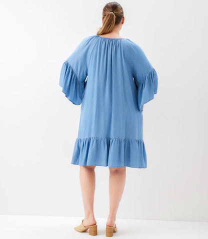 dress Plus Size Ruffle Hem Dress