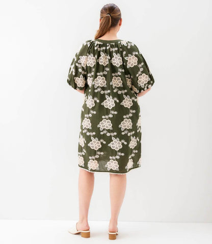 dress Plus Size Puff Sleeve Tassel Dress