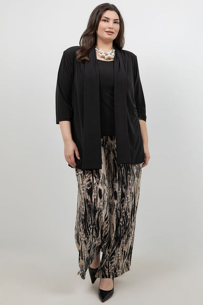 Pants Vikki Vi Jersey Animal Print Wide Leg Petite Pant